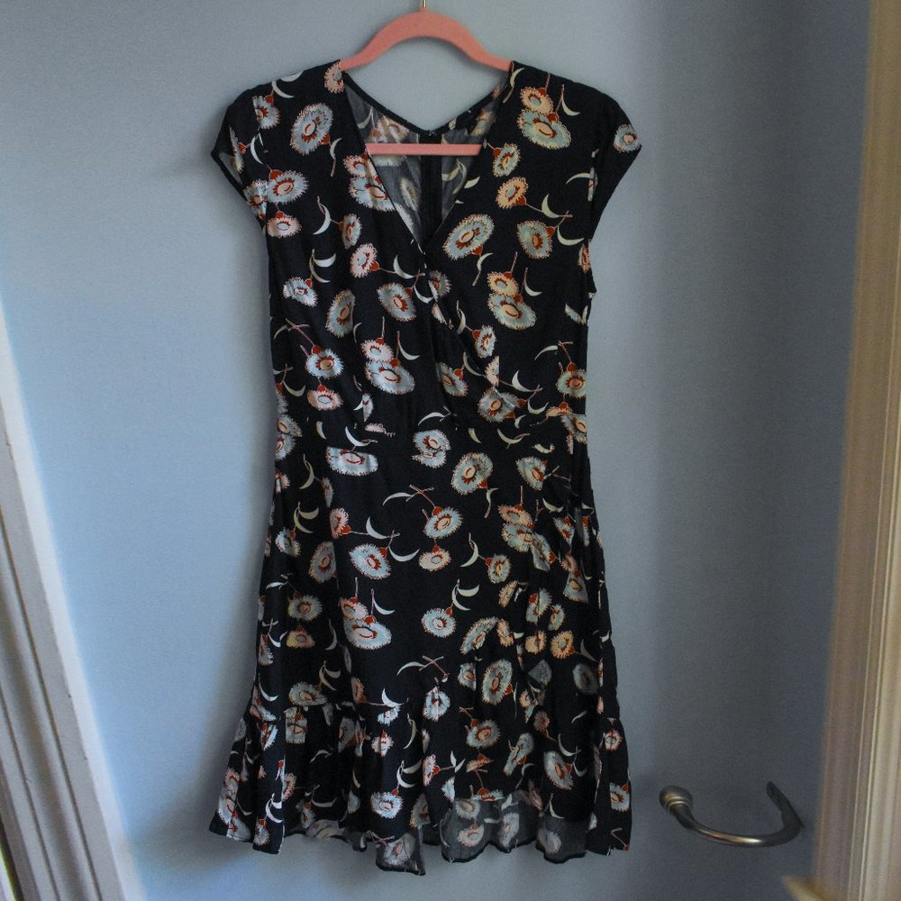 J.Crew Mercantile Women's Faux-wrap Dress In Floating Floral Size 6